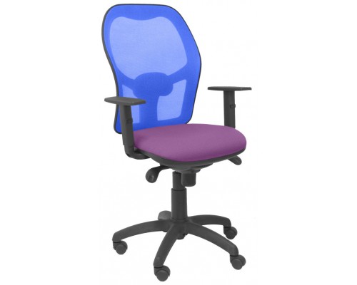 PIQUERAS Y CRESPO Silla Jorquera malla azul asiento bali lila