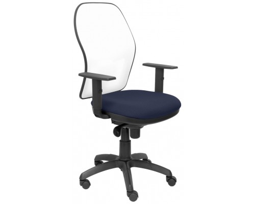 PIQUERAS Y CRESPO Silla Jorquera malla blanca asiento bali azul marino