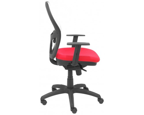 PIQUERAS Y CRESPO Silla Jorquera malla blanca asiento bali rojo