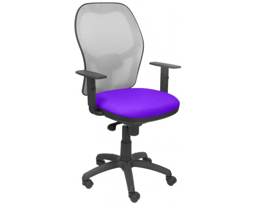 PIQUERAS Y CRESPO Silla Jorquera malla gris asiento bali lila