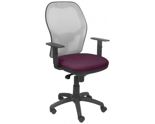 PIQUERAS Y CRESPO Silla Jorquera malla gris asiento bali morado