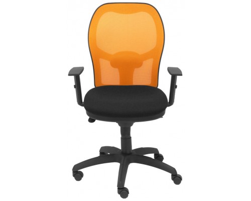 PIQUERAS Y CRESPO Silla Jorquera malla naranja asiento bali negro