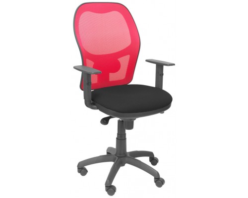 PIQUERAS Y CRESPO Silla Jorquera malla roja asiento bali negro