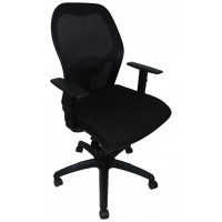 PIQUERAS Y CRESPO Silla Jorquera malla negra asiento bali negro con traslack
