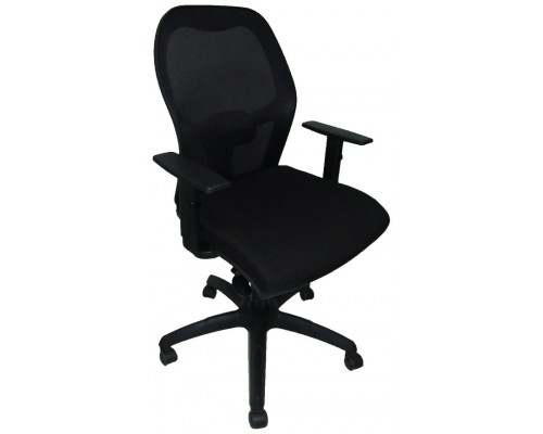 PIQUERAS Y CRESPO Silla Jorquera malla negra asiento bali negro con traslack