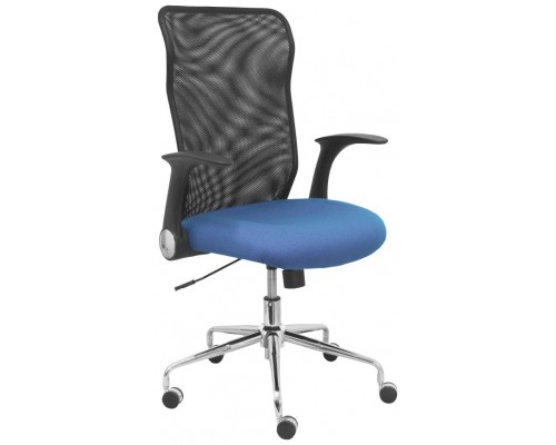 PIQUERAS Y CRESPO Silla Minaya respaldo malla negro asiento bali azul marino