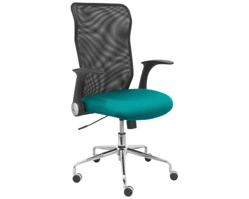 PIQUERAS Y CRESPO Silla Minaya respaldo malla negro asiento bali turquesa