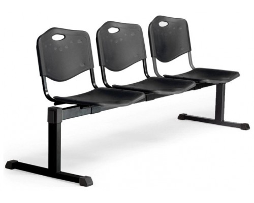 PIQUERAS Y CRESPO NOWY STYL Bancada Iso plastic 3 plazas PVC color negro