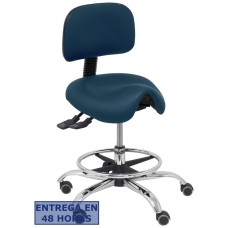 PIQUERAS Y CRESPO Taburete Zarza similpiel azul marino