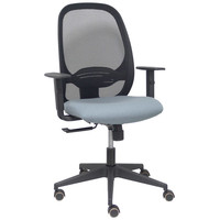 PIQUERAS Y CRESPO Silla Cilanco negra malla negra asiento bali gris brazo regulable