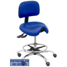 PIQUERAS Y CRESPO Taburete Zarza similpiel azul