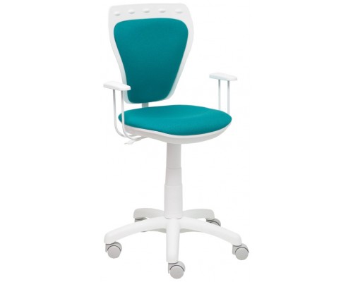 PIQUERAS Y CRESPO NOWY STYL Silla juvenil Ministyle blanca bali turquesa
