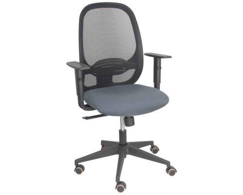 PIQUERAS Y CRESPO Silla Cilanco negra malla negra asiento bali gris oscuro brazo regulable