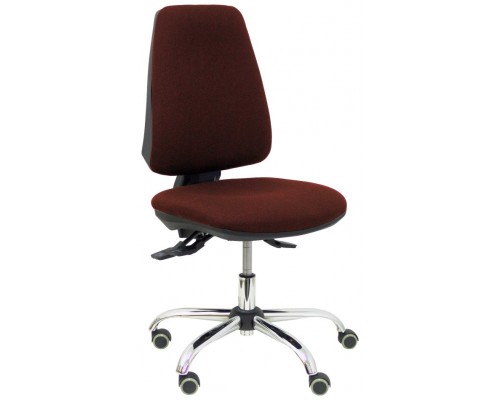 PIQUERAS Y CRESPO Silla Elche S 24 horas bali marron oscuro base cromada ruedas parque