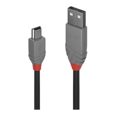 Lindy 36725 cable USB USB 2.0 5 m USB A Mini-USB B Negro (Espera 4 dias)-1052 Lindy 36725 cable USB USB 2.0 5 m USB A Mini-USB B Negro (Espera 4 dias)