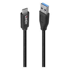Lindy 36971 cable USB USB 3.2 Gen 2 (3.1 Gen 2) 1 m USB A USB C 10 Gbit/s 15 W Negro (Espera 4 dias)-1053 Lindy 36971 cable USB USB 3.2 Gen 2 (3.1 Gen 2) 1 m USB A USB C 10 Gbit/s 15 W Negro (Espera 4 dias)