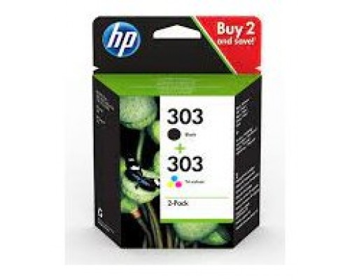 HP Paquete de 2 cartuchos de tinta Original 303 negro/tricolor (Espera 4 dias)