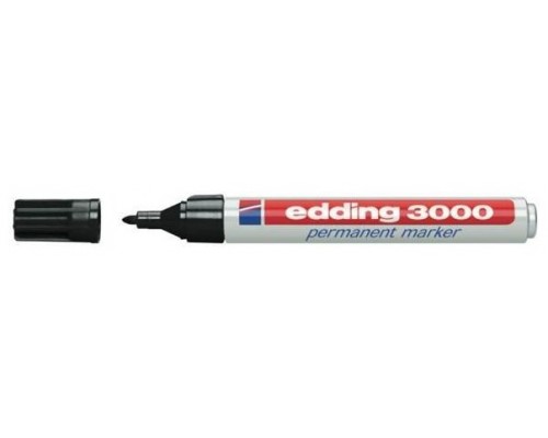 MARCADOR PERMANENTE PUNTA REDONDA 1.5-3MM 3000 NEGRO EDDING 3000-01 (MIN10) (Espera 4 dias)