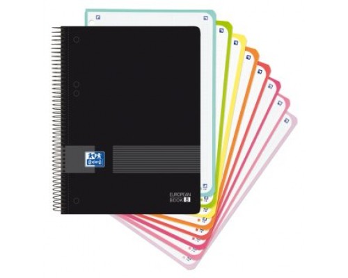 CUADERNO LIVE & GO EUROPEANBOOK 8 A5+ T.PP 160H 5X5 COLOR NEGRO OXFORD 400158957 (MIN4) (Espera 4 dias)