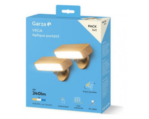 PACK 2 APLIQUES LED PORTÁTIL MESILLA VEGA BLANCO 1+1 GARZA 401559C (Espera 4 dias)-1058 PACK 2 APLIQUES LED PORTÁTIL MESILLA VEGA BLANCO 1+1 GARZA 401559C (Espera 4 dias)