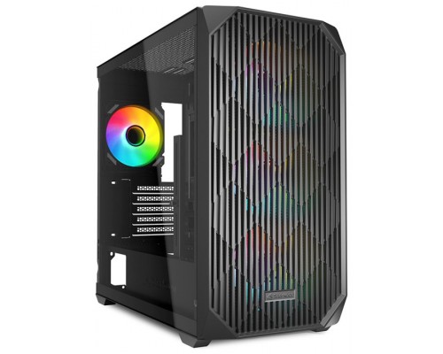 CAJA GAMING SHARKOOM MK3 mATX NEGRO 3XVENT 120MM 3XUSB SN FUENTE
