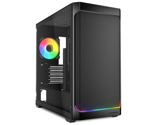 CAJA GAMING SHARKOON VK2 RGB ATX NEGRO 3XVENT 120MM 2XUSB SN FUENTE