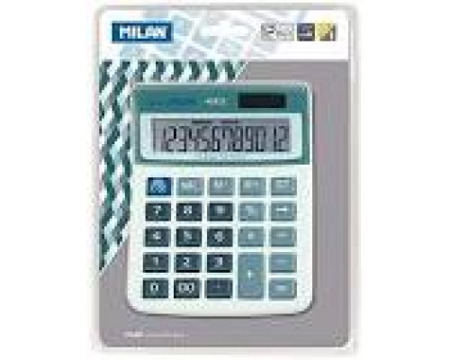 MILAN CALCULADORA AZUL 12 DIGITOS DUAL BLISTER