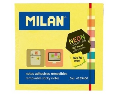 MILAN BLOC NOTAS ADHESIVAS CUBO 400 NOTAS 76X76