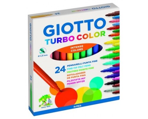 ESTUCHE 24 ROTULADORES TURBO COLOR GIOTTO F417000 (Espera 4 dias)