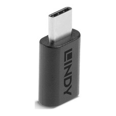 Lindy 41893 cambiador de género para cable USB 3.2 Type C Negro (Espera 4 dias)-1052 Lindy 41893 cambiador de género para cable USB 3.2 Type C Negro (Espera 4 dias)