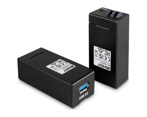 Lindy 42707 extensor audio/video Transmisor y receptor de se&ntilde;ales AV Negro (Espera 4 dias)