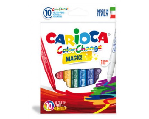 CAJA 10 ROTULADORES MÁGICOS COLOR CHANGE CARIOCA 42737 (Espera 4 dias)