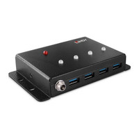Lindy 43374 hub de interfaz USB 3.2 Gen 1 (3.1 Gen 1) Type-B 5000 Mbit/s Negro (Espera 4 dias)