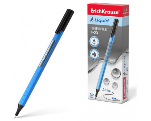 FINELINER LIQUID F-20, COLOR DE LA TINTA: NEGRO ERICH KRAUSE 47970 (MIN12) (Espera 4 dias)