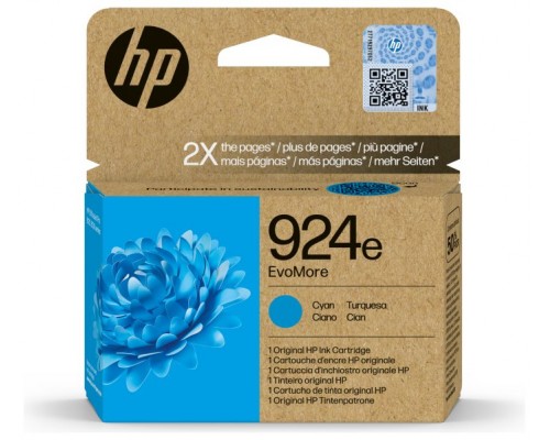 HP Cartucho de Tinta Original EvoMore 924e cian (Espera 4 dias)