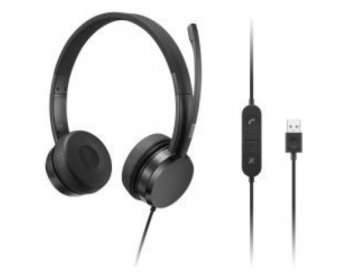 HEADSET USB LENOVO USB-A WIRED STEREO ON-EAR HEADSET