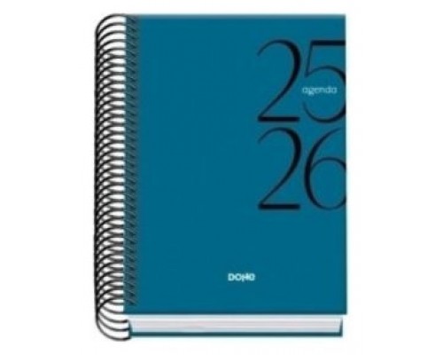 AGENDA ESCOLAR 2025-2026 TAMAÑO A6 TAPA CARTON FORRADO DÍA PÁGINA MODELO SYSTEM BASIC AZUL DOHE 52064 (Espera 4 dias)