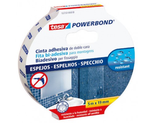 CINTA ADHESIVA POWERBOND DOBLE CARA EXTRA FUERTE (ESPEJOS) 19MM.X5M. TESA 55733-00018-02 (MIN10) (Espera 4 dias)