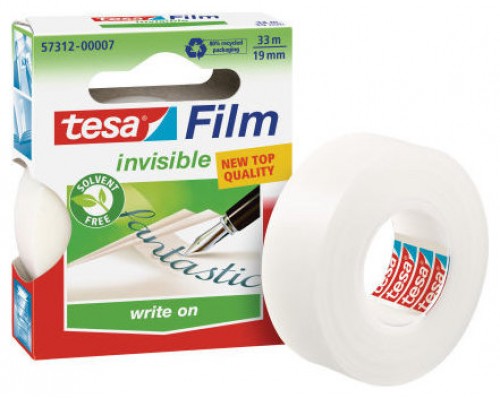 CINTA ADHESIVA ECOLOGICA APTA PARA ESCRITURA 19MM.X33M. TRANSPARENTE TESA 57312-00008-08 (MIN10) (Espera 4 dias)