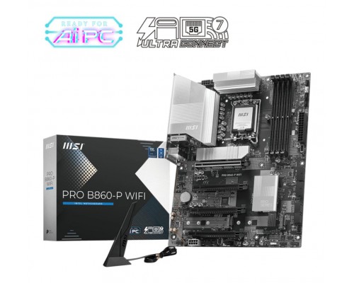PLACA MSI PRO B860-P WIFI,INTEL,1851,B860,4DDR5,USB 10GBPS,WIFI,ATX (Espera 4 dias)