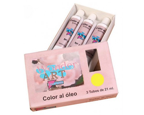 CAJA 3 TUBOS 21ML. ÓLEO Nº.07 AMARILLO LIMÓN WONDER ART BY PRYSE 6250007 (Espera 4 dias)