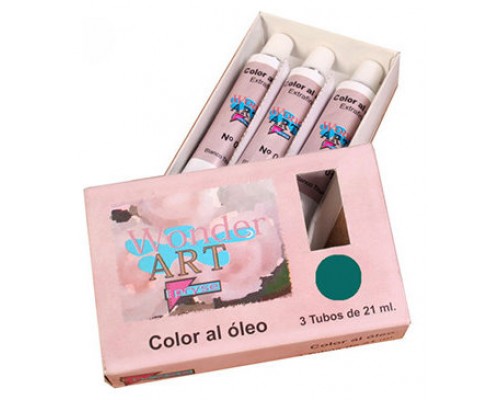 CAJA 3 TUBOS 21ML. ÓLEO Nº.46 ESMERALDA WONDER ART BY PRYSE 6250046 (Espera 4 dias)