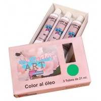 CAJA 3 TUBOS 21ML. ÓLEO Nº.47 VERDE PERMANENTE WONDER ART BY PRYSE 6250047 (Espera 4 dias)