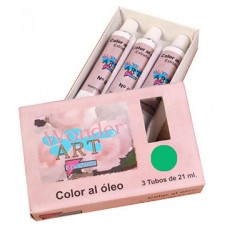 CAJA 3 TUBOS 21ML. ÓLEO Nº.47 VERDE PERMANENTE WONDER ART BY PRYSE 6250047 (Espera 4 dias)