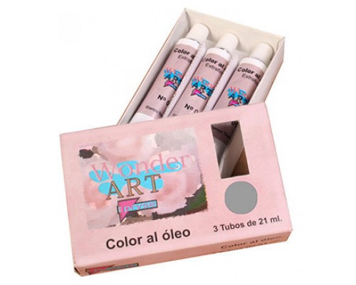 CAJA 3 TUBOS 21ML. ÓLEO Nº.61 GRIS WONDER ART BY PRYSE 6250061 (Espera 4 dias)