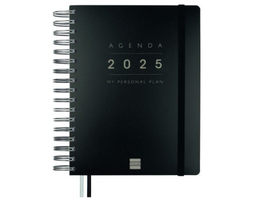 AGENDA 16 MESES SEPTIEMBRE 2024-DICIEMBRE 2025 4º 155X217 SEMANA VISTA VERTICAL TEMPUS NEGRO FINOCAM 626600125 (Espera 4 dias)