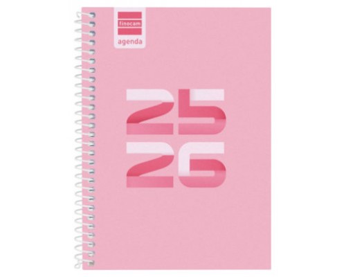 AGENDA ESCOLAR 2025-2026 COOL 8º 120X164 SEMANA VISTA HORIZONTAL ROSA+ FINOCAM 645000426 (Espera 4 dias)