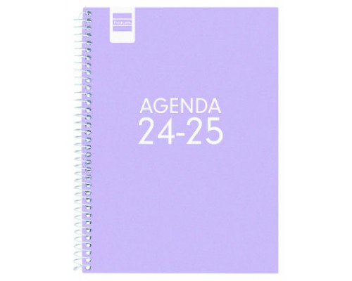 AGENDA ESCOLAR 2024-2025 4º 155X212 SEMANA VISTA HORIZONTAL COOL LILA FINOCAM 645040825 (Espera 4 dias)