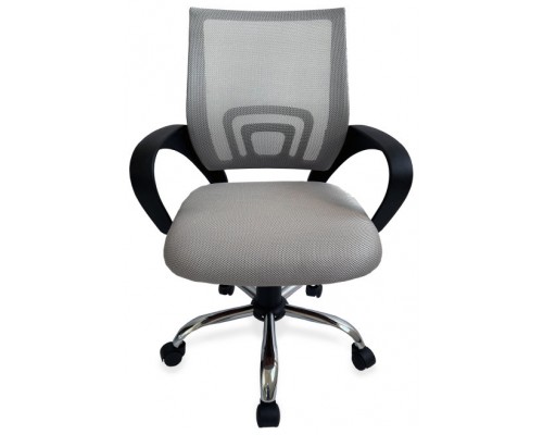 SILLA DE OFICINA EQUIP DE MALLA COLOR GRIS CLARO