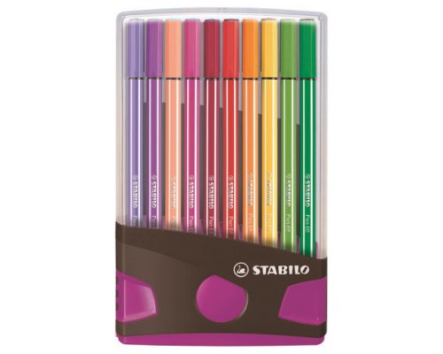 CAJA 20 ROTULADORES PEN 68 COLORPARADE PUNTA 1 MM ANTRACITA/ROSA STABILO 6820-04-03 (Espera 4 dias)